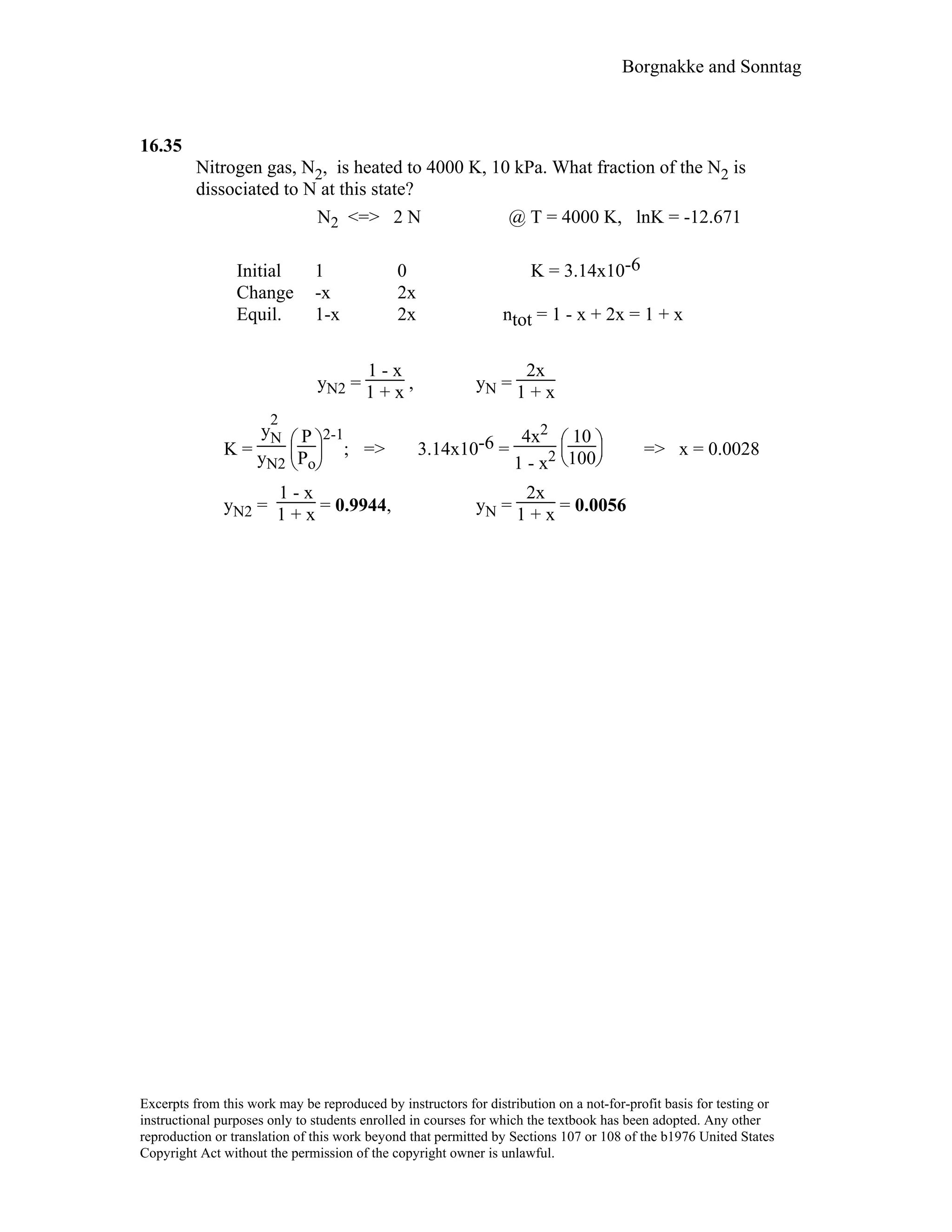 Thermodynamic solutions