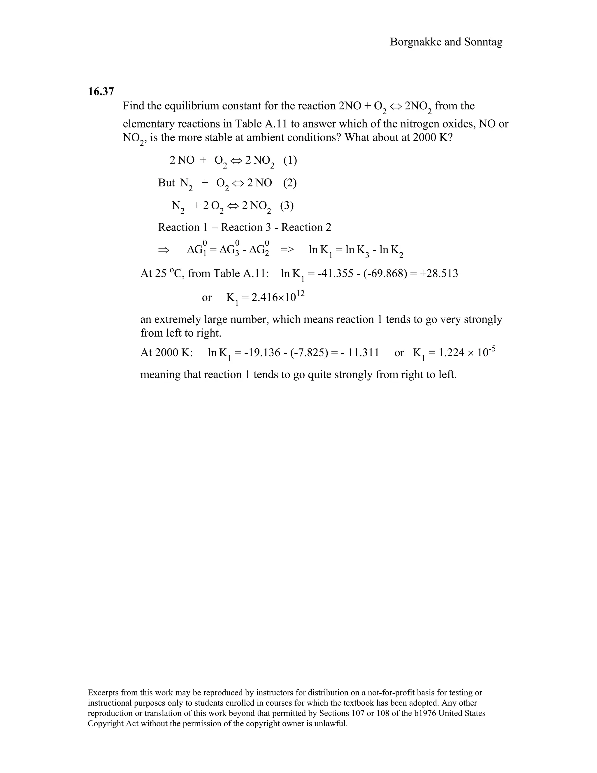 Thermodynamic solutions