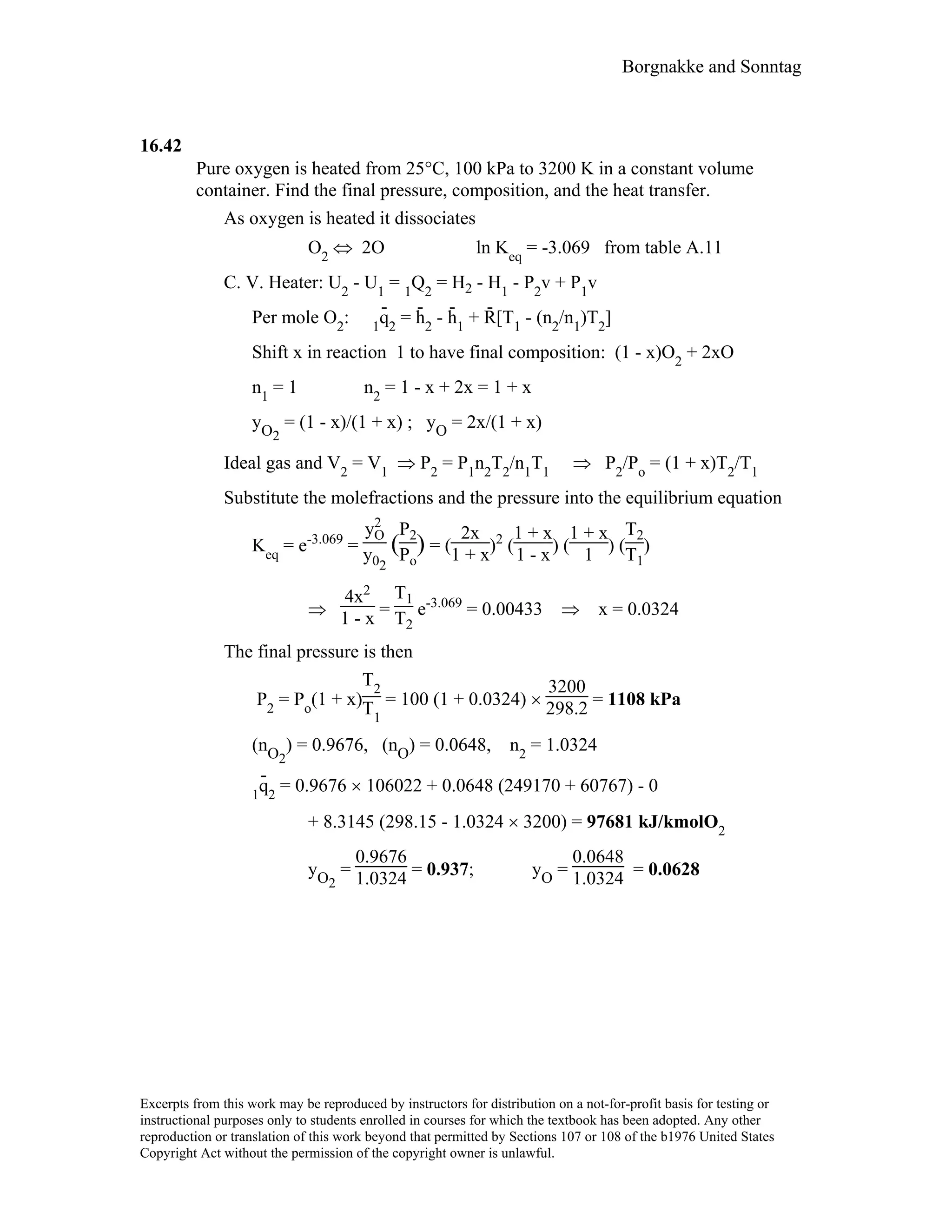Thermodynamic solutions