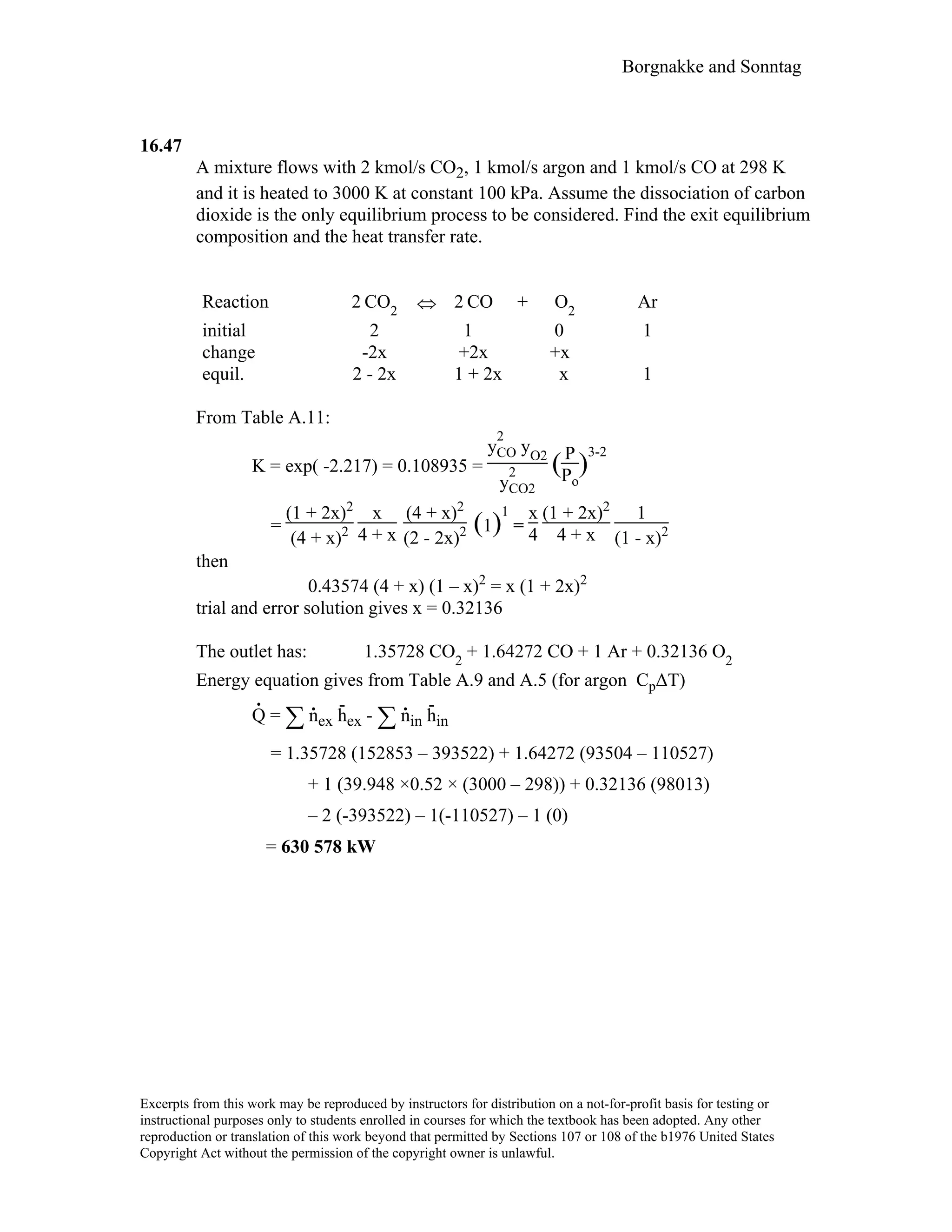 Thermodynamic solutions