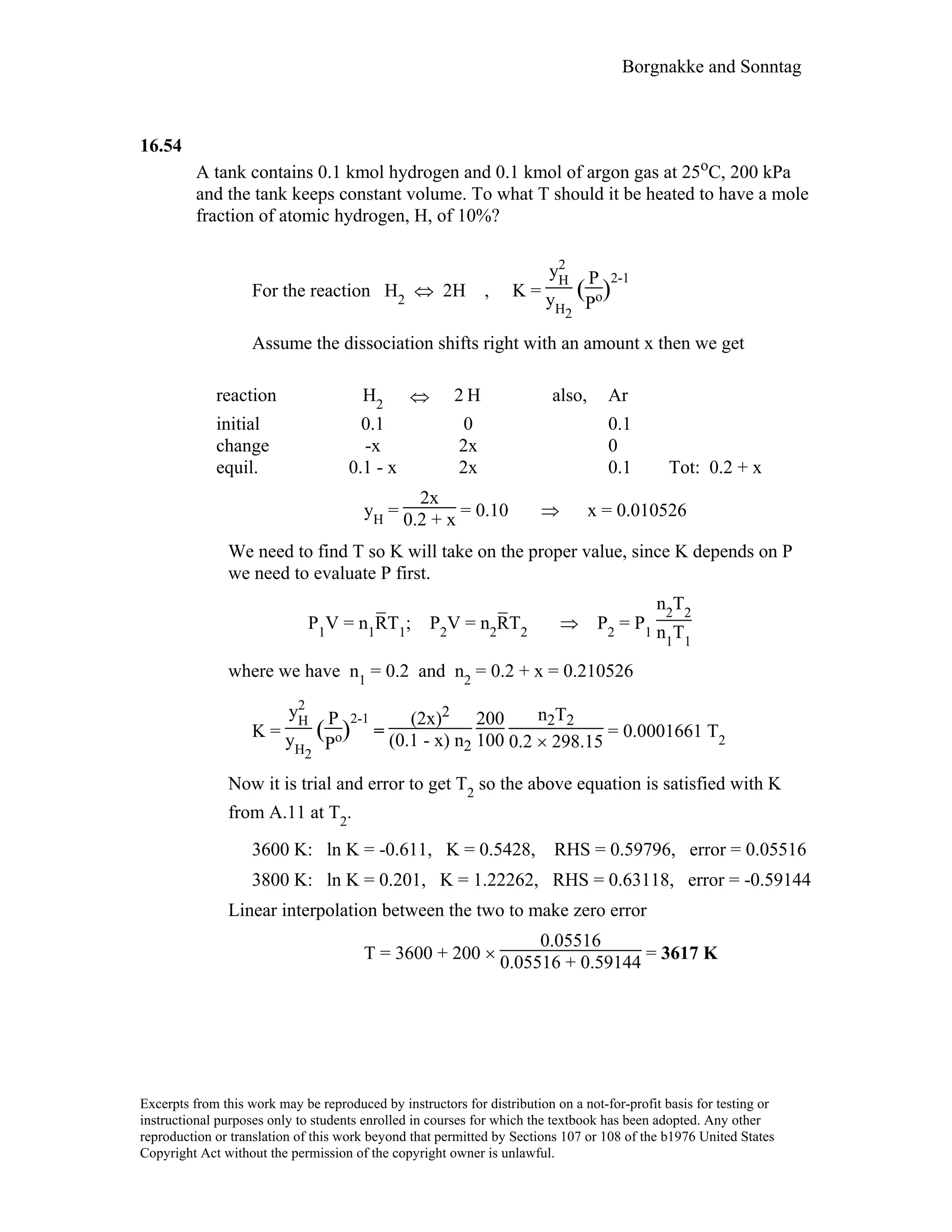 Thermodynamic solutions