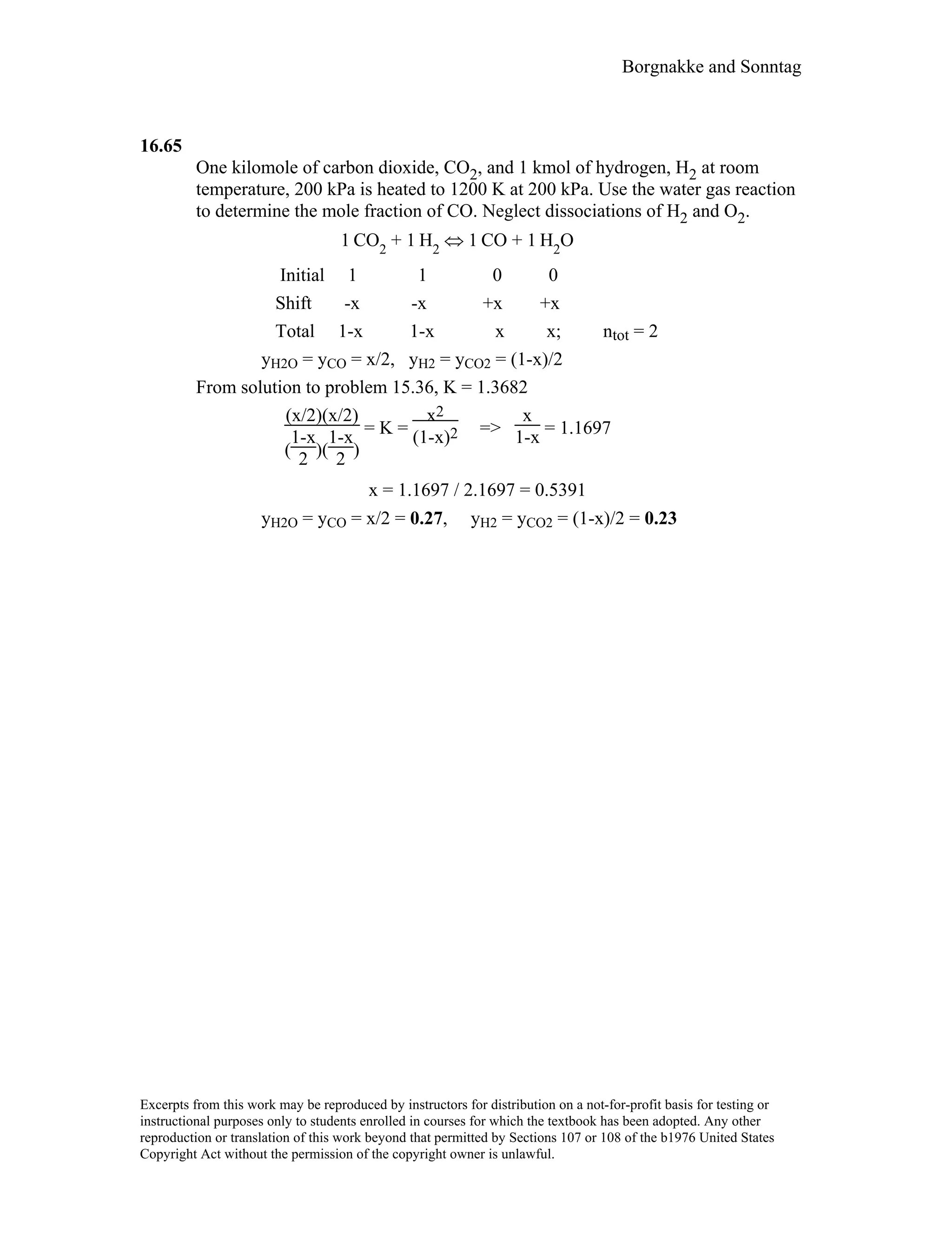 Thermodynamic solutions