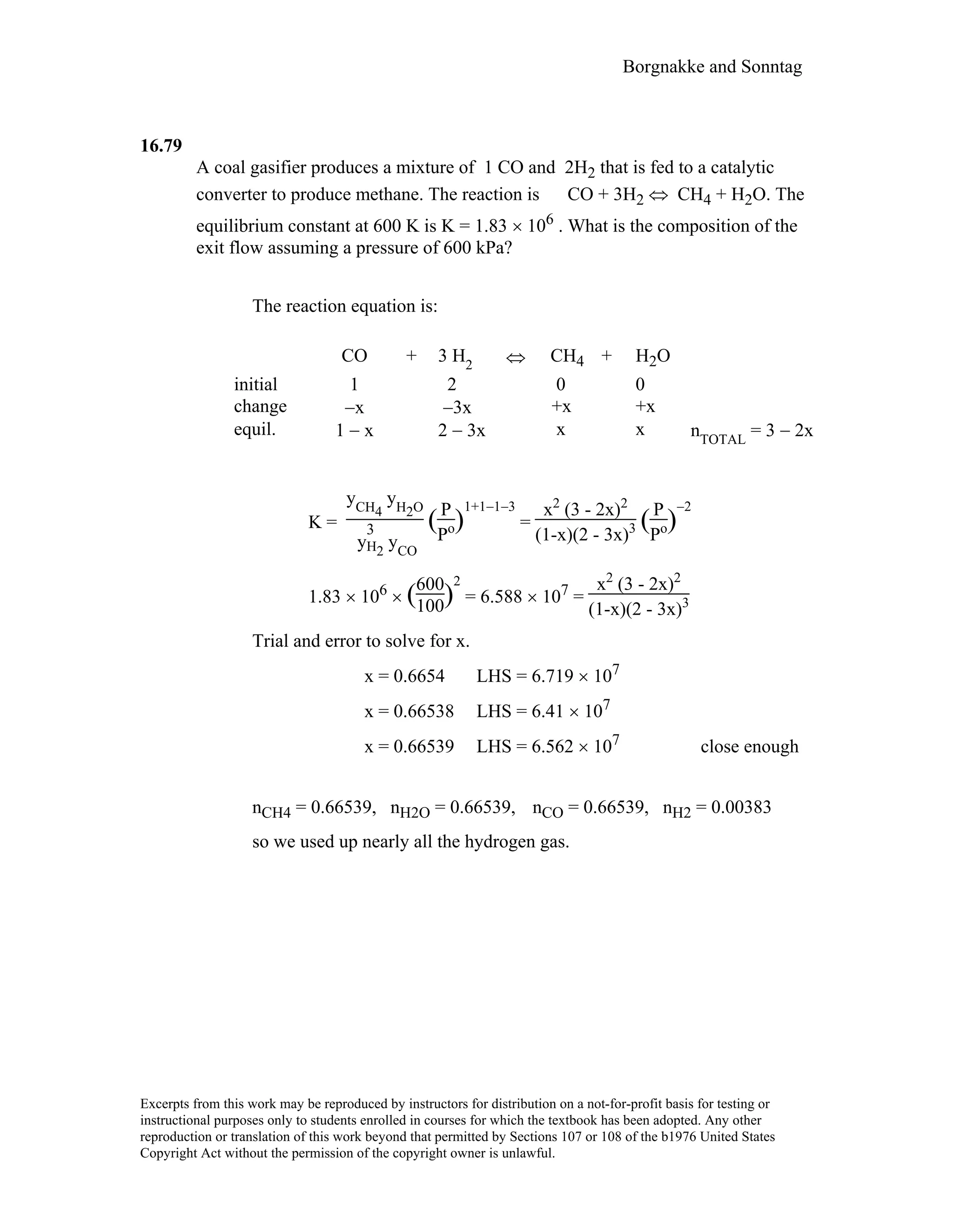 Thermodynamic solutions