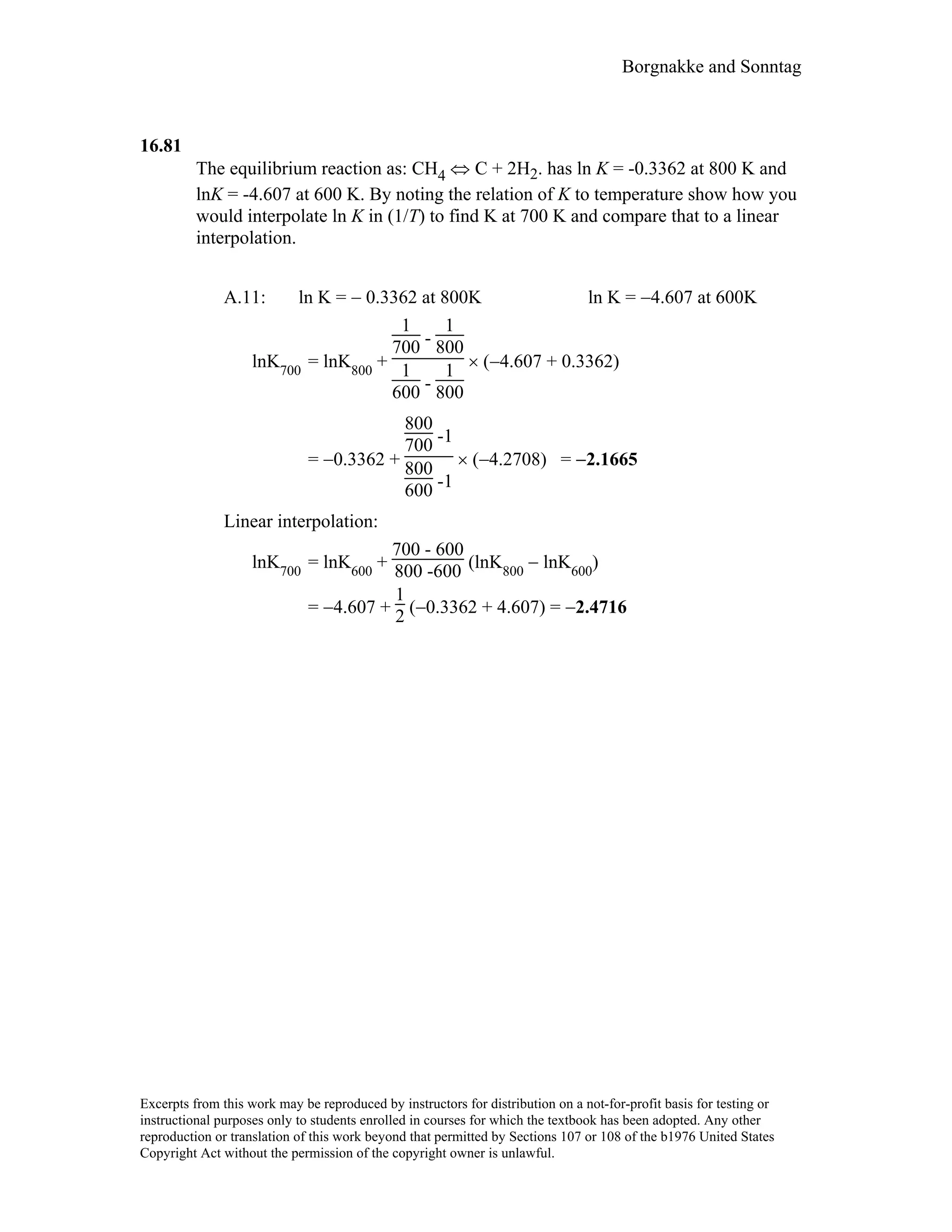Thermodynamic solutions