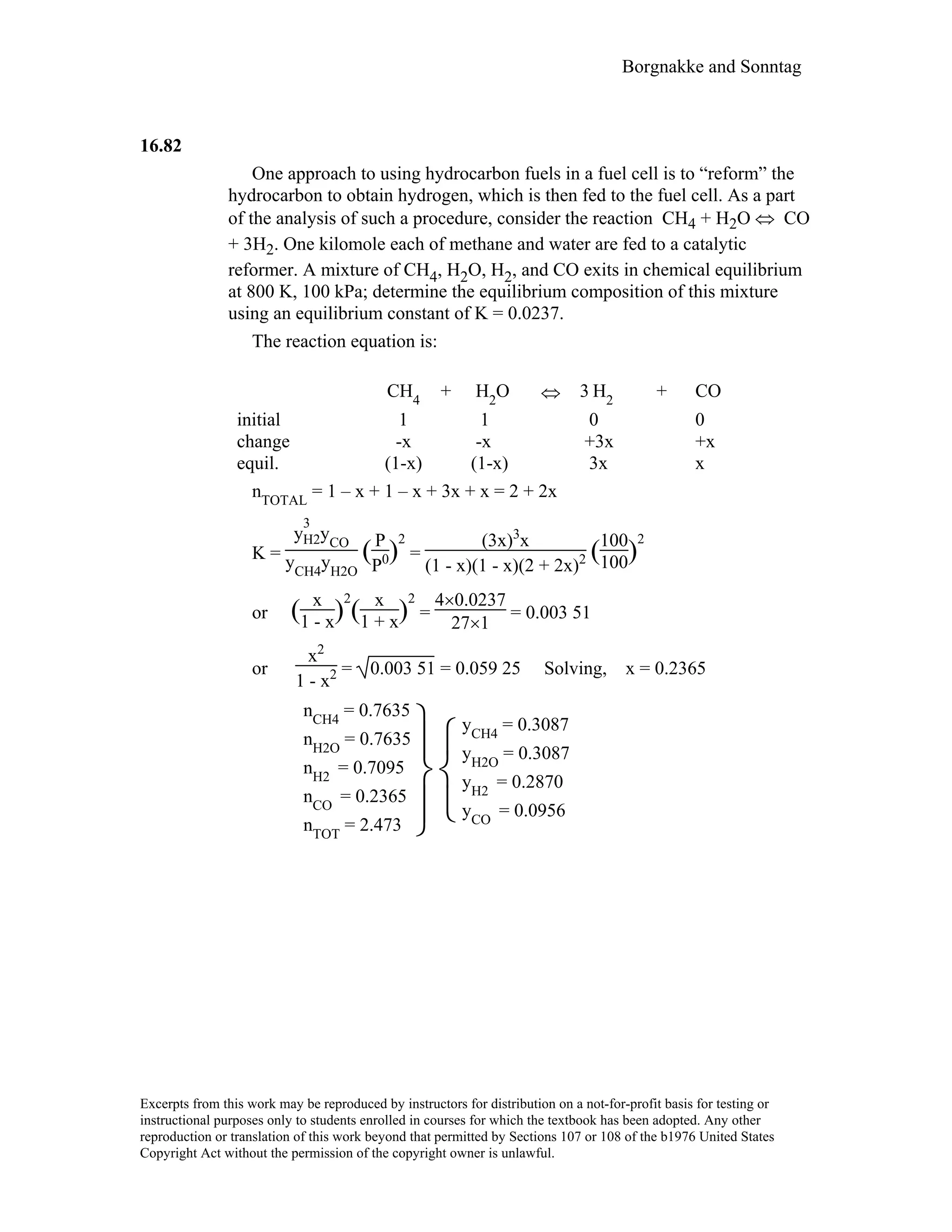 Thermodynamic solutions