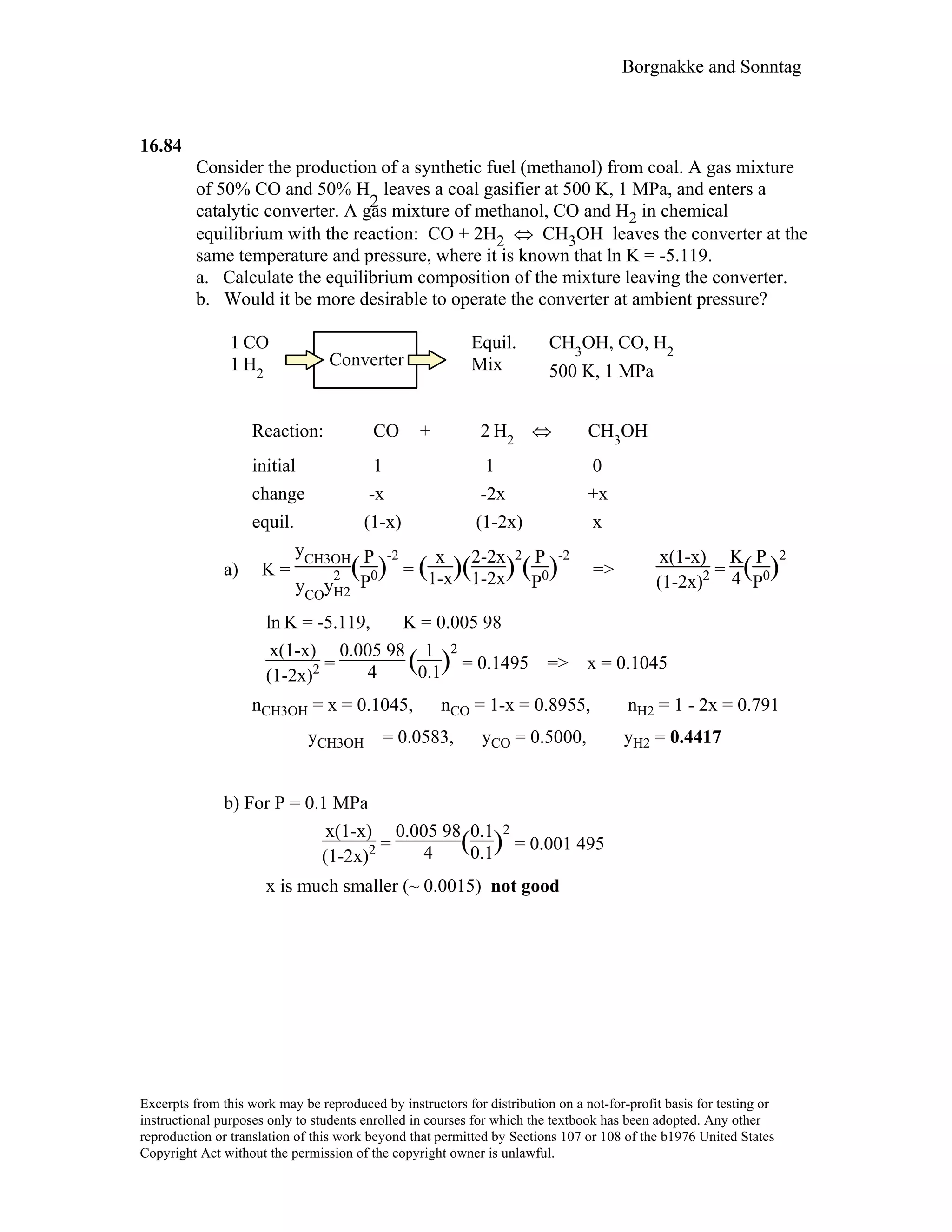 Thermodynamic solutions