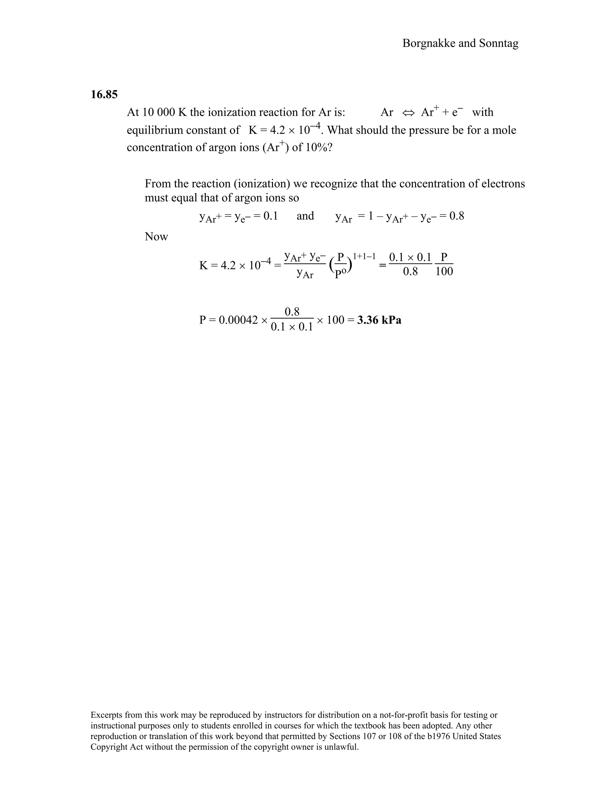 Thermodynamic solutions