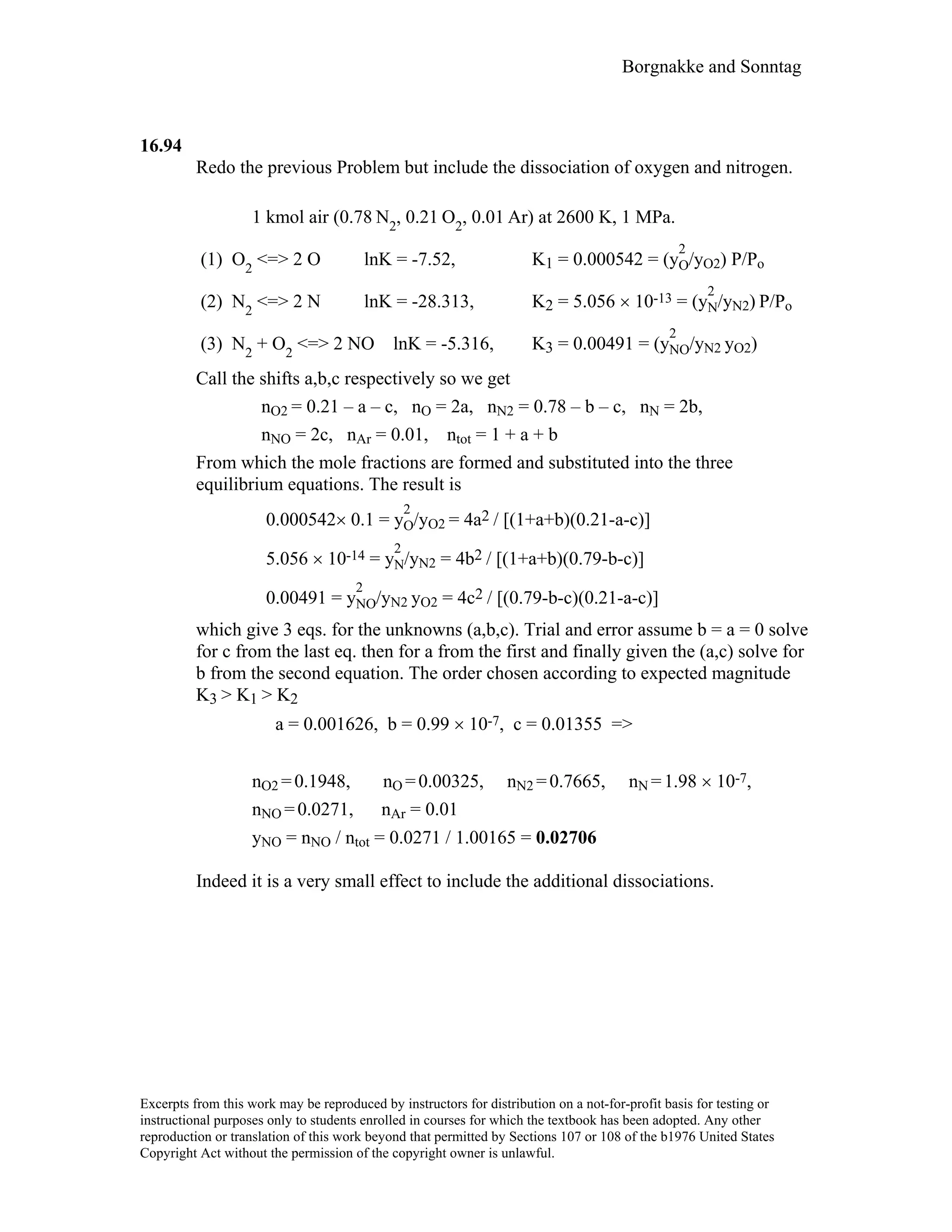 Thermodynamic solutions