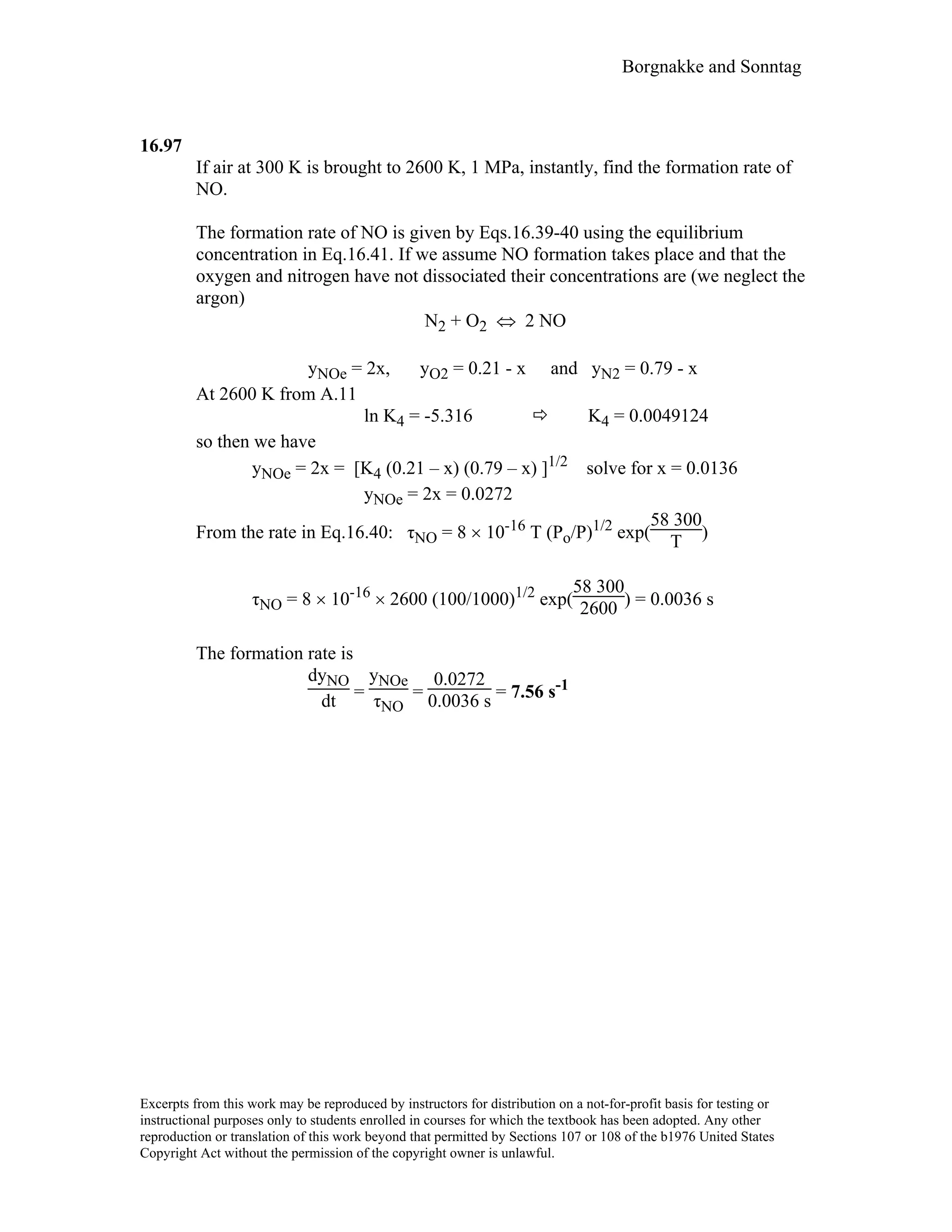 Thermodynamic solutions