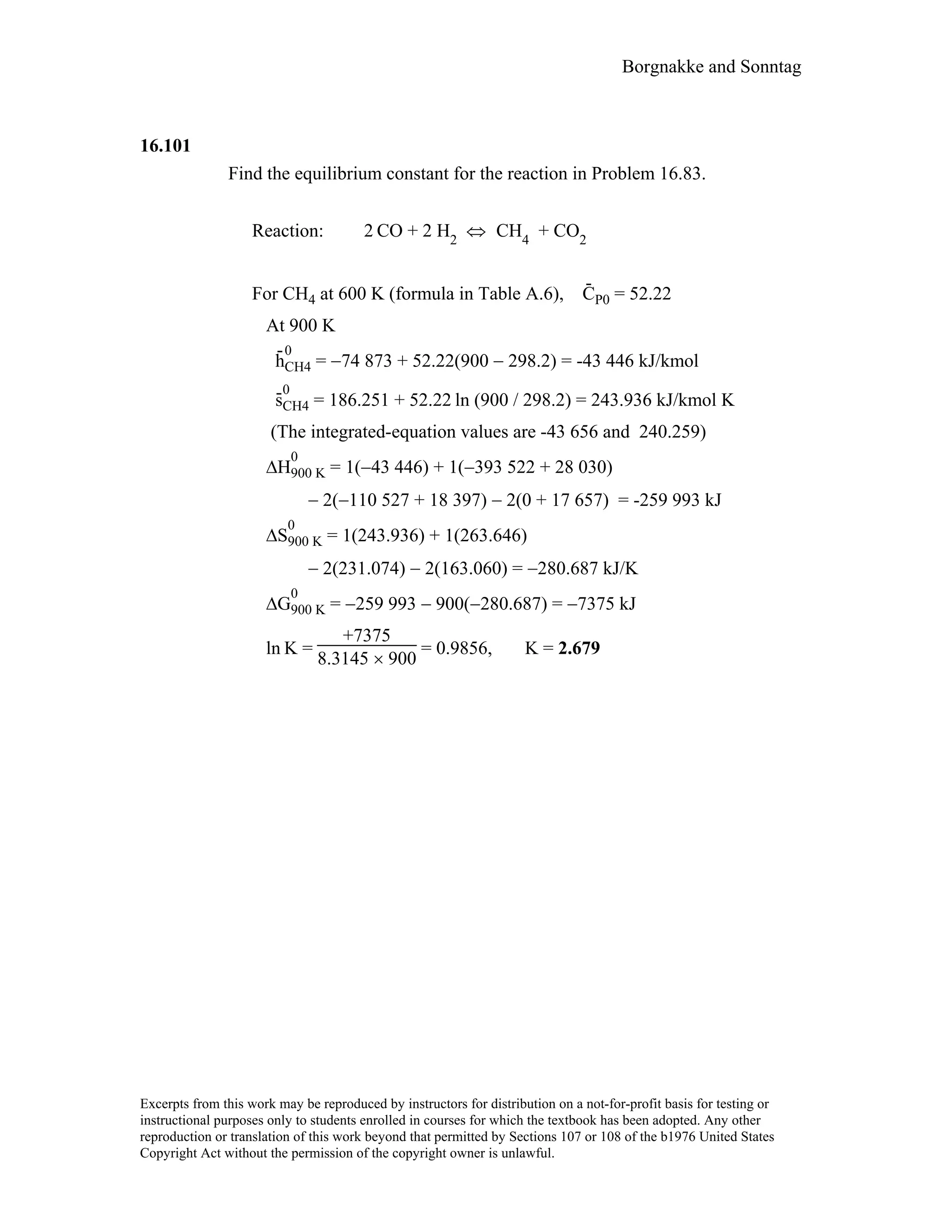 Thermodynamic solutions