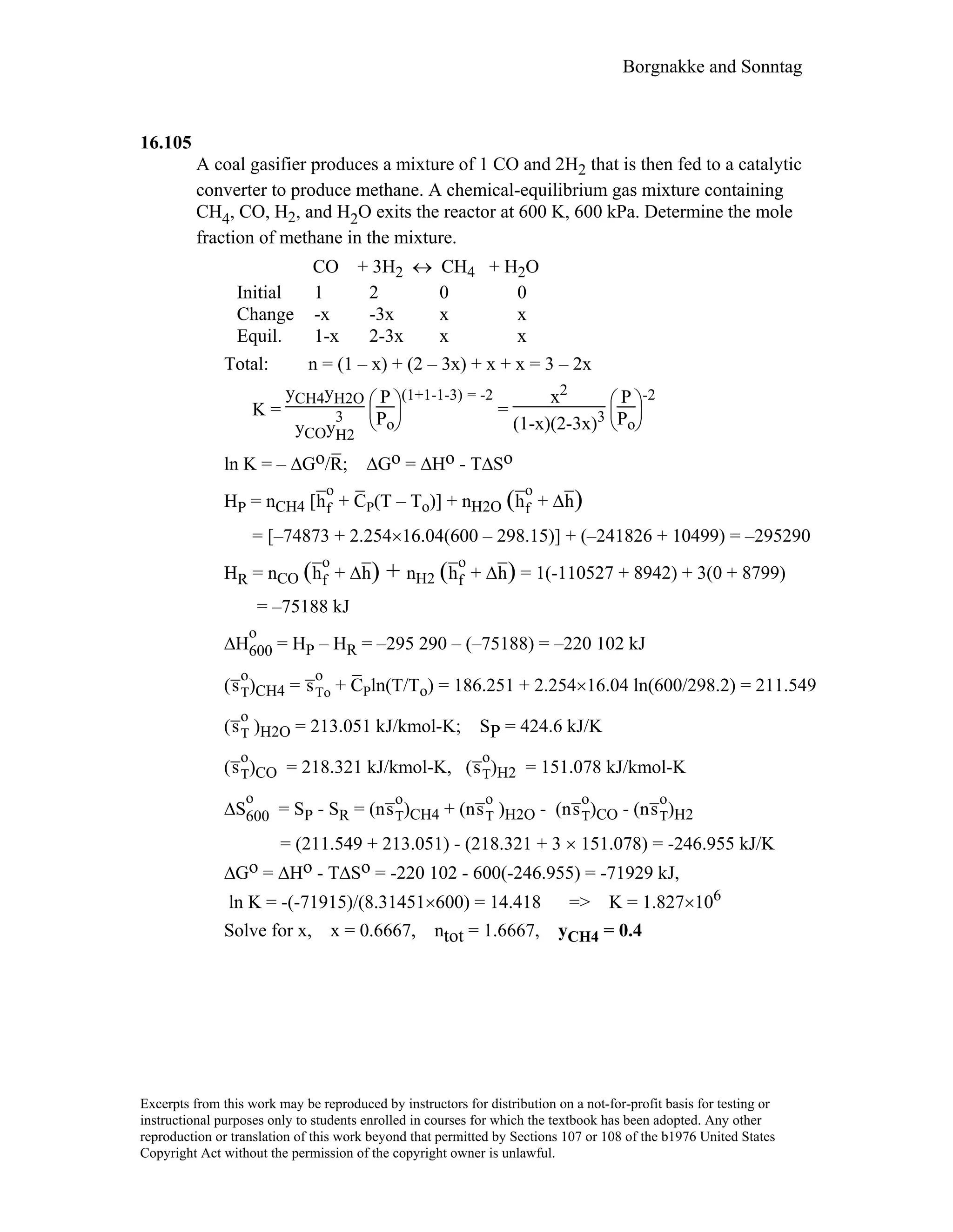 Thermodynamic solutions