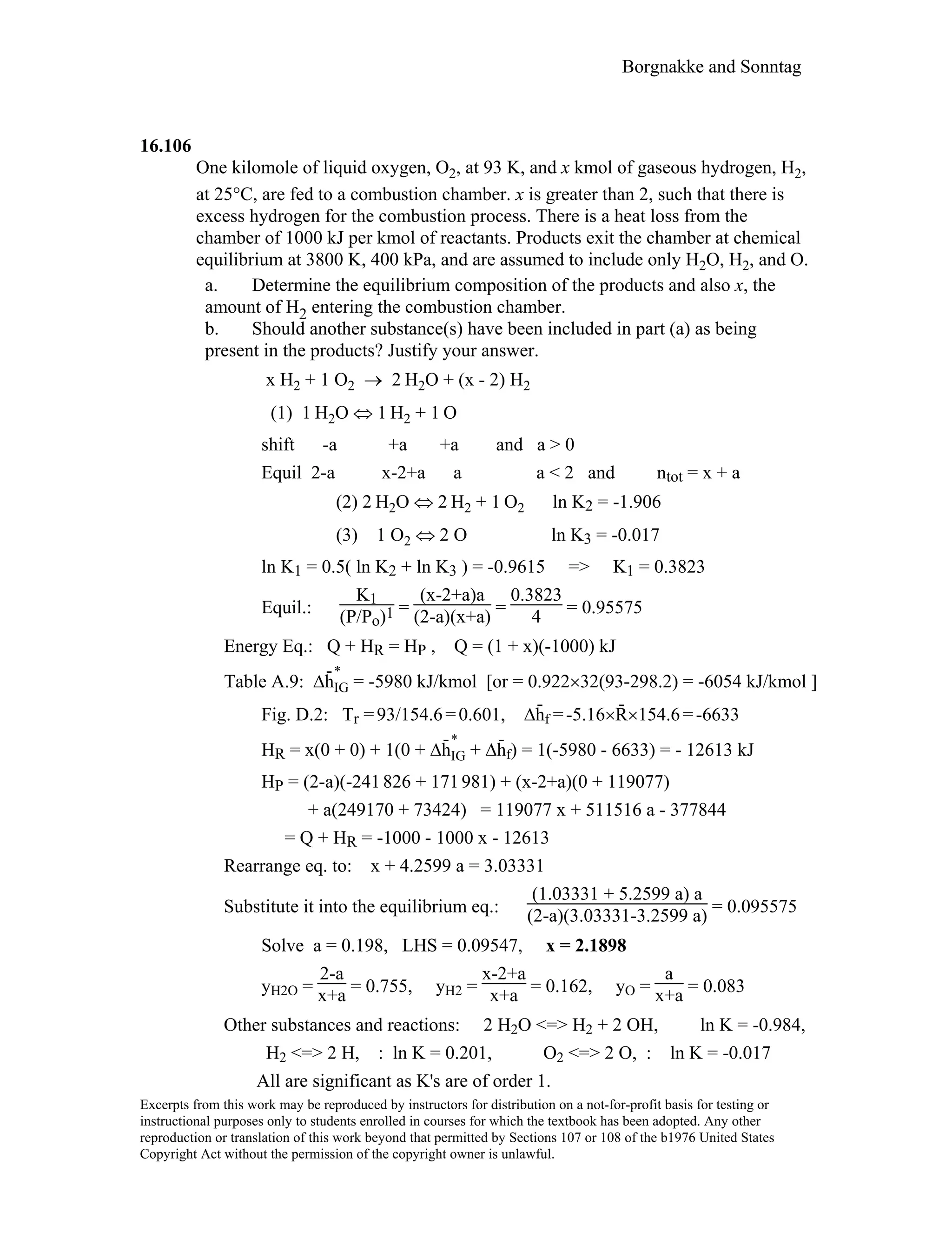 Thermodynamic solutions