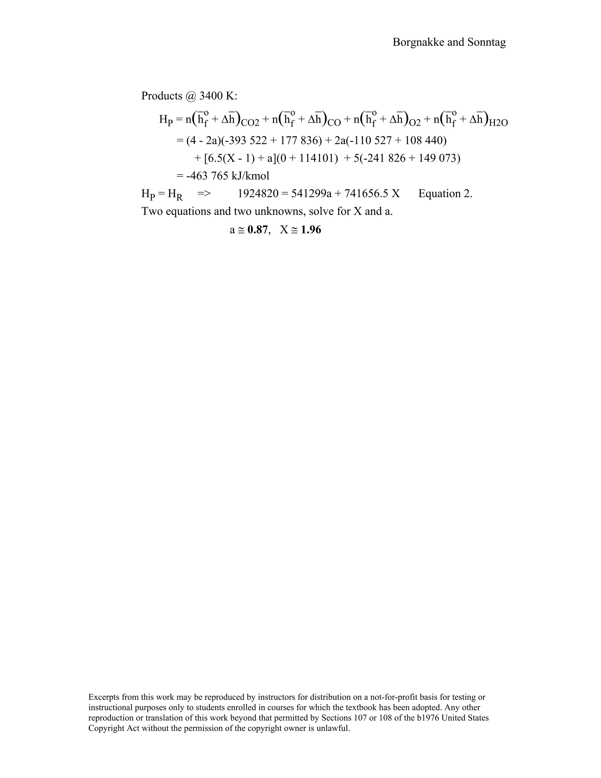 Thermodynamic solutions