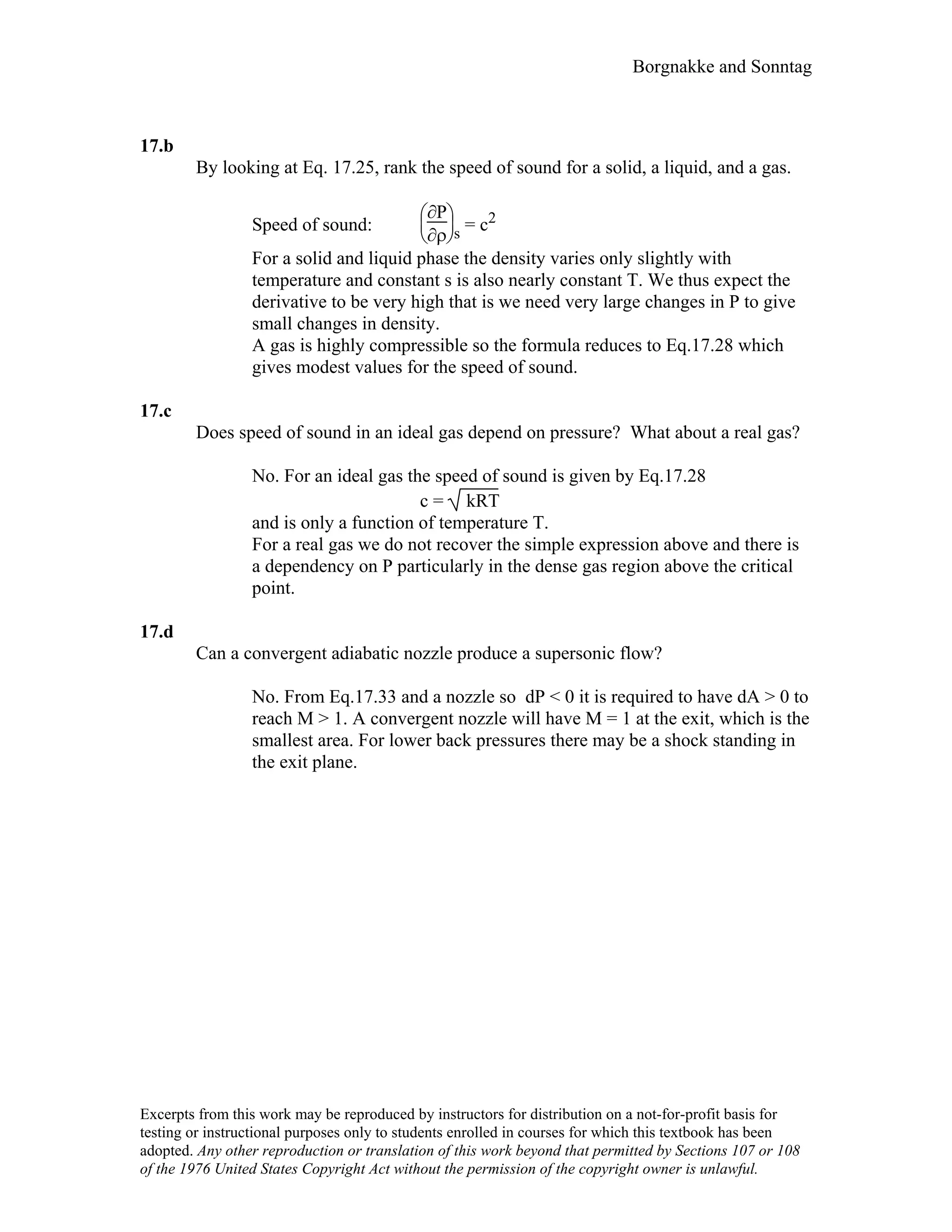 Thermodynamic solutions