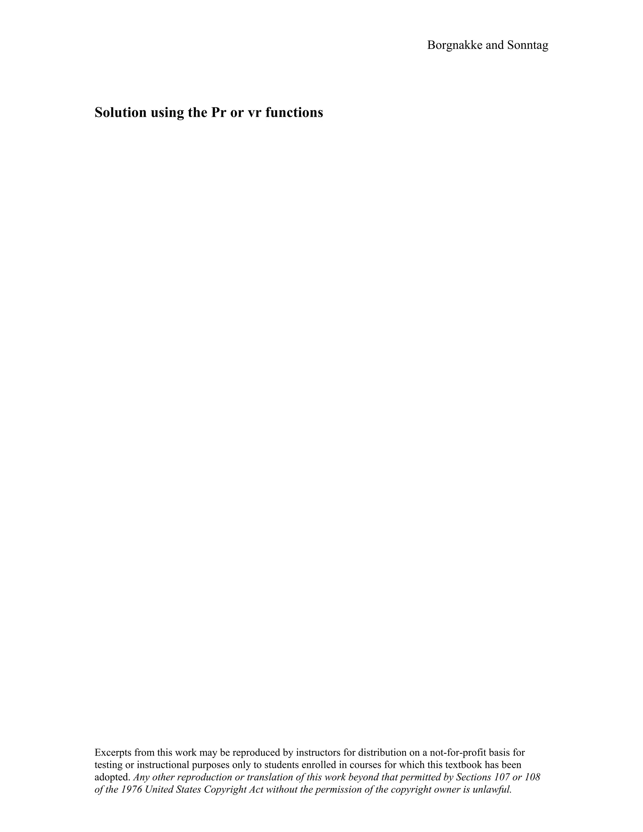 Thermodynamic solutions