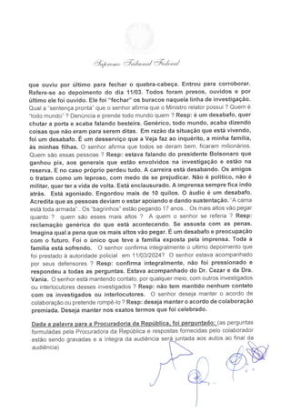 Termo de audiência de Mauro Cid na ìntegra