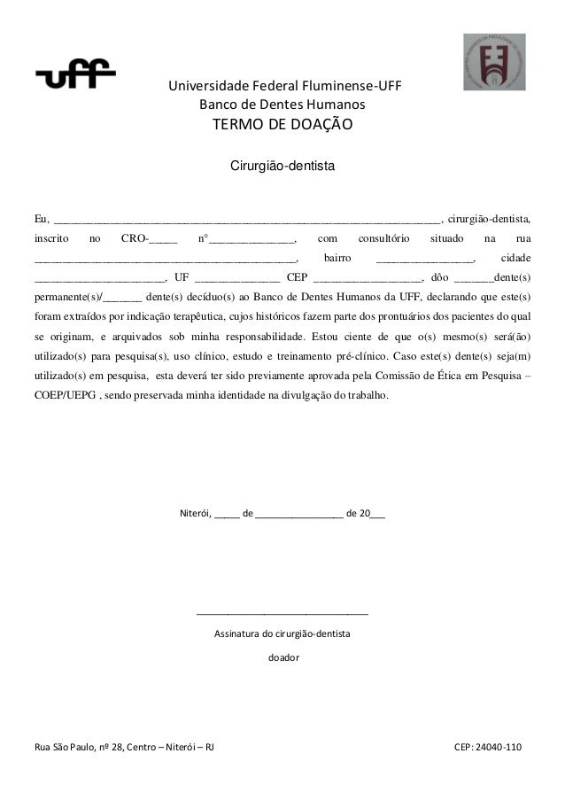 Termo de doação cd
