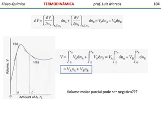 Físico-Química

TERMODINÂMICA

prof. Luiz Marcos

Volume molar parcial pode ser negativo???

104

 