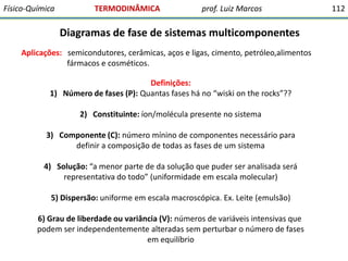 Físico-Química

TERMODINÂMICA

prof. Luiz Marcos

Diagramas de fase de sistemas multicomponentes
Aplicações: semicondutore...