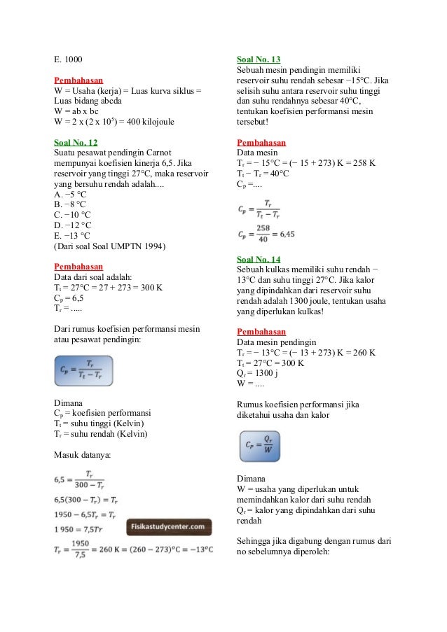 Soal Dan Jawaban Termodinamika Fisika Kelas 11