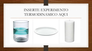 INSERTE EXPERIMENTO
TERMODINAMICO AQUI
 