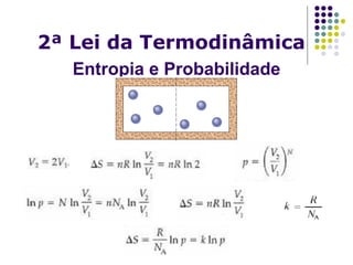 2ª Lei da Termodinâmica
Entropia e Probabilidade
 