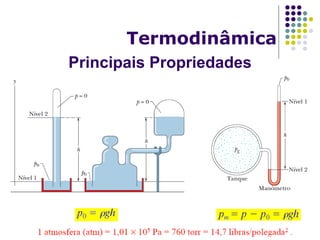 Principais Propriedades
Termodinâmica
 