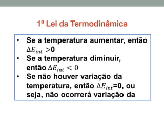 1ª Lei da Termodinâmica
 