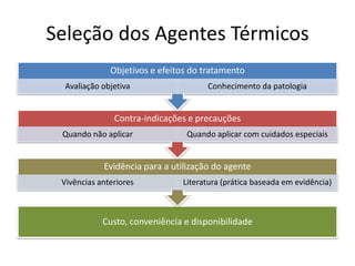 Seleção dos Agentes Térmicos
