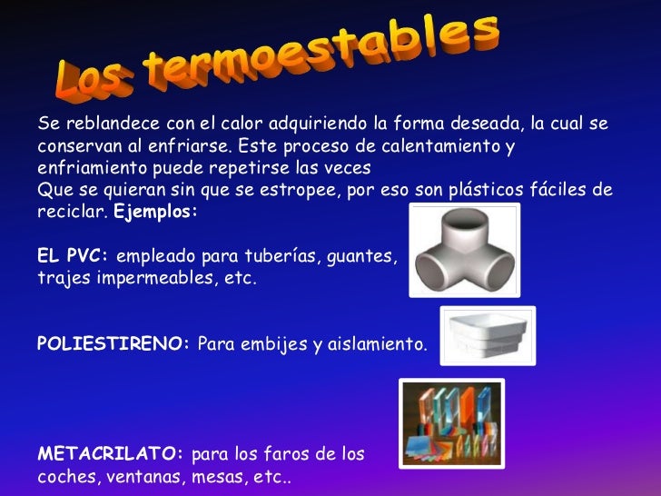 Resultado de imagen para termoestables