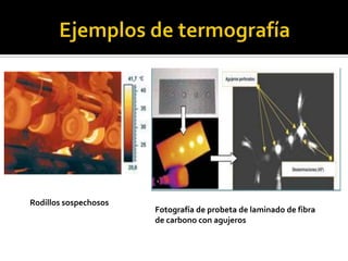 Rodillos sospechosos
Fotografía de probeta de laminado de fibra
de carbono con agujeros
 