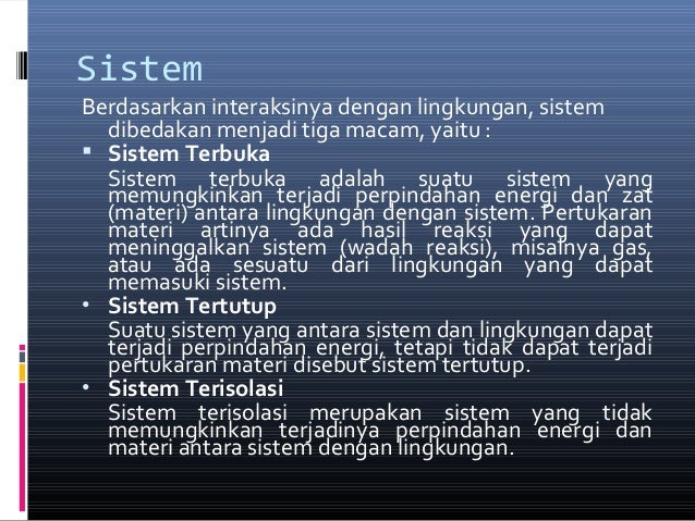 Termokimia Sistem Dan Lingkungan