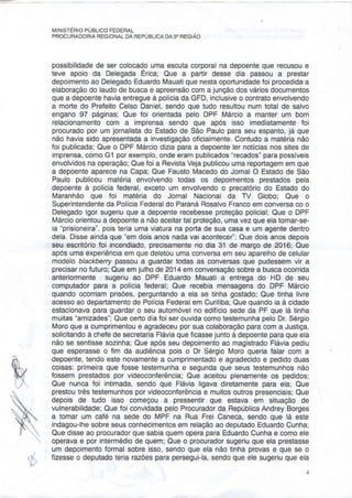 Depoimento de Meire Poza ao procurador regional Osório Barbosa