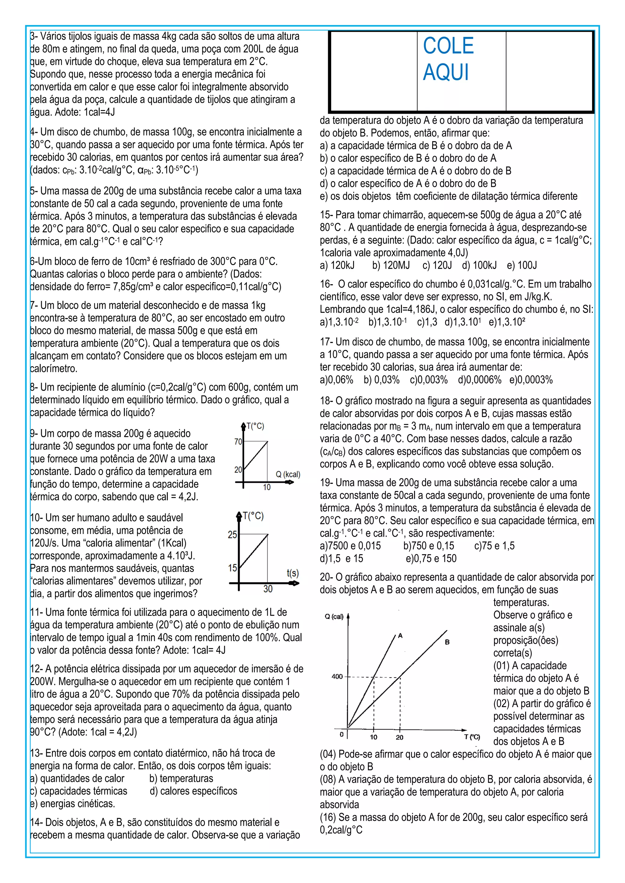 Termometria e calorimetria | PDF