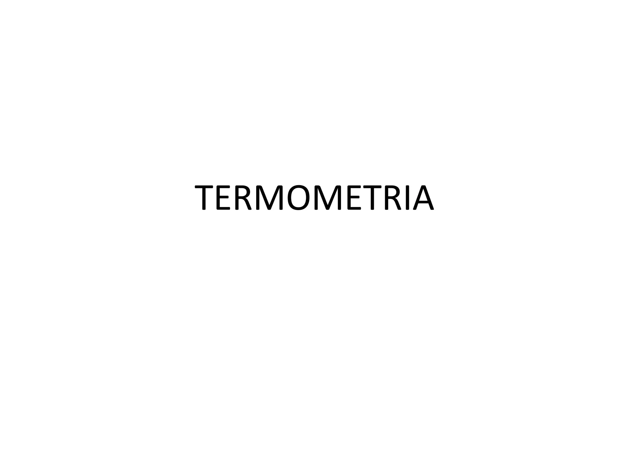 TERMOMETRIA