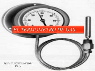 FRIDA YUNUEN SAAVEDRA
VILLA
EL TERMOMETRO DE GAS
 