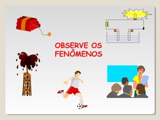 pilha
OBSERVE OS
FENÔMENOS
 