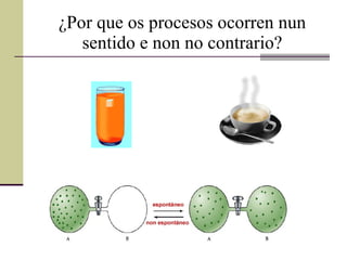 ¿Por que os procesos ocorren nun sentido e non no contrario? 
