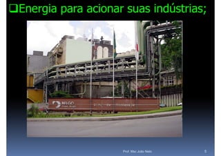 Energia para acionar suas indústrias;




                     Prof. Msc João Neto   5
 