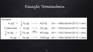 21
Equação Termoquímica
 