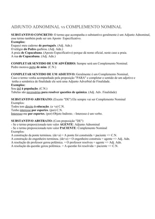 Termos associados ao nome