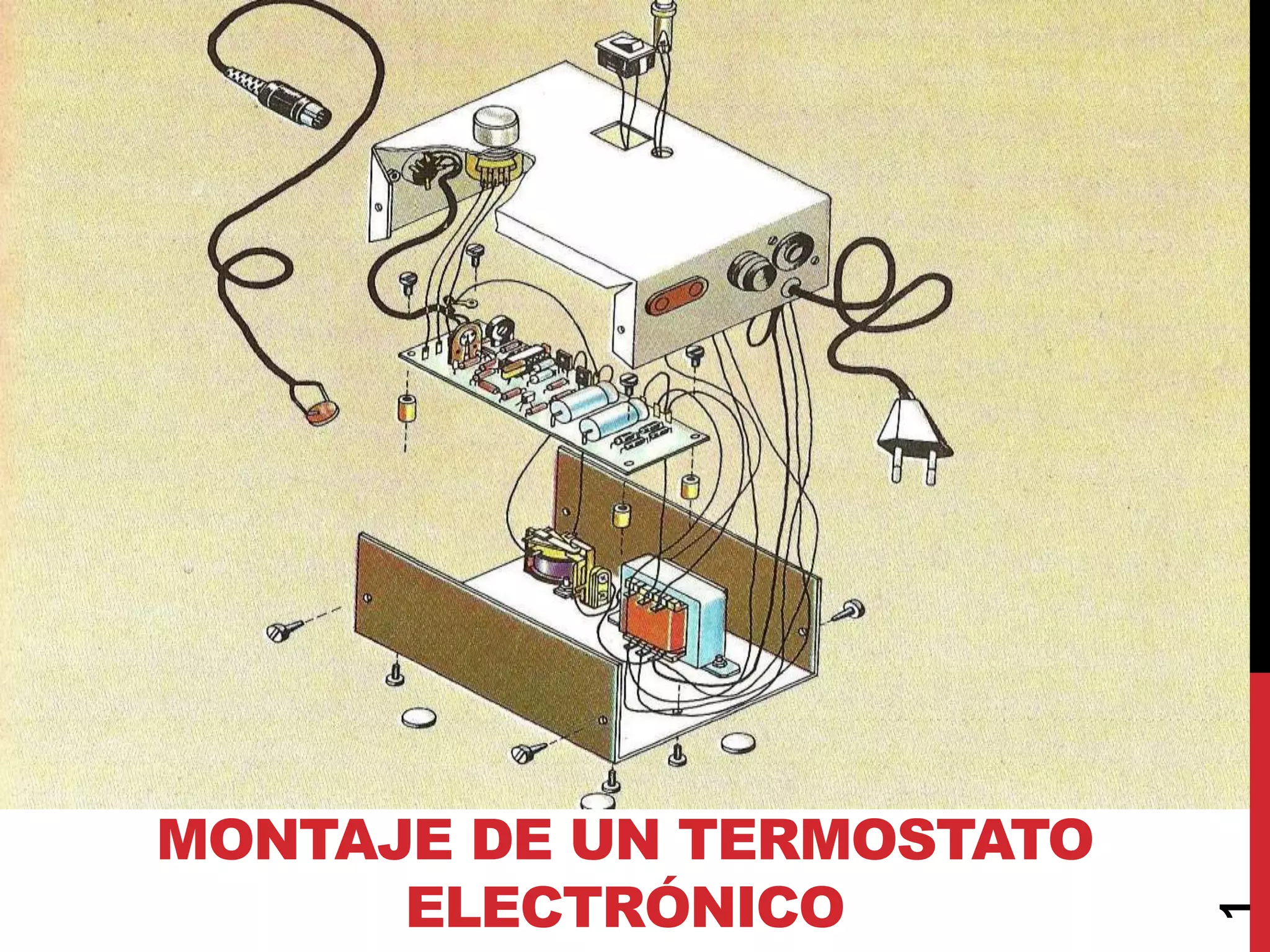 MONTAJE DE UN TERMOSTATO
ELECTRÓNICO
1
 