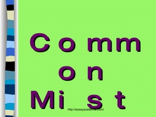 Common Mistakes   