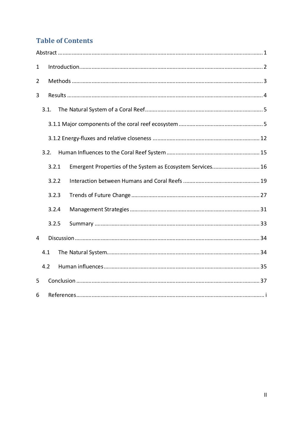 Proposal usaha catering – gambaran Coral Reef Term paper