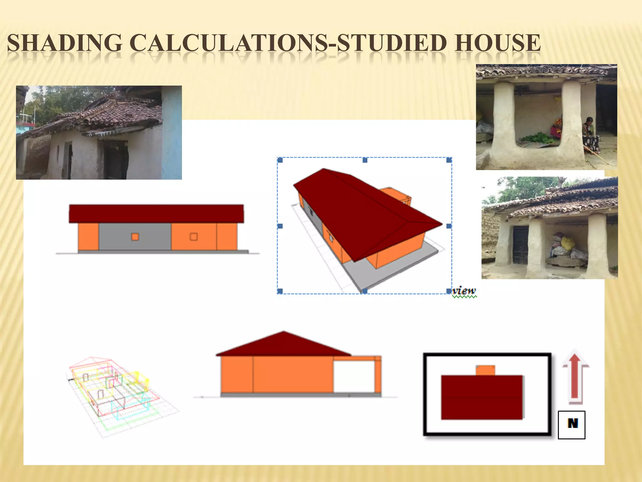 SHADING CALCULATIONS-STUDIED HOUSE
 