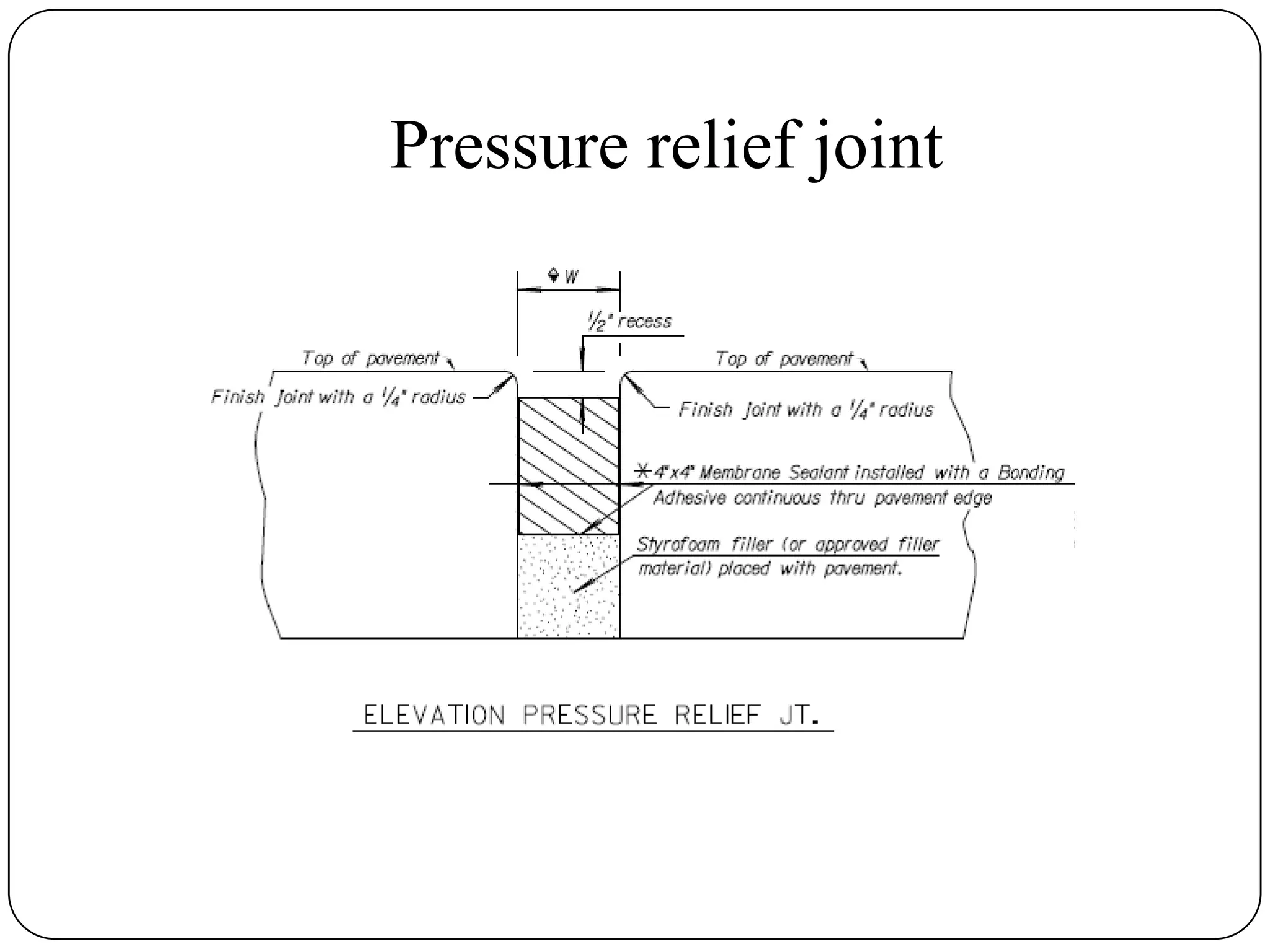 Pressure relief joint
 
