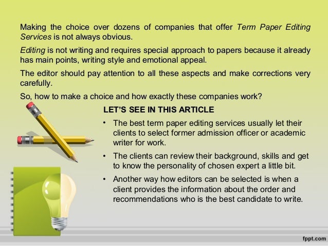 Term paper proofreading