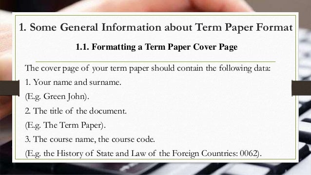 term paper format term paper format