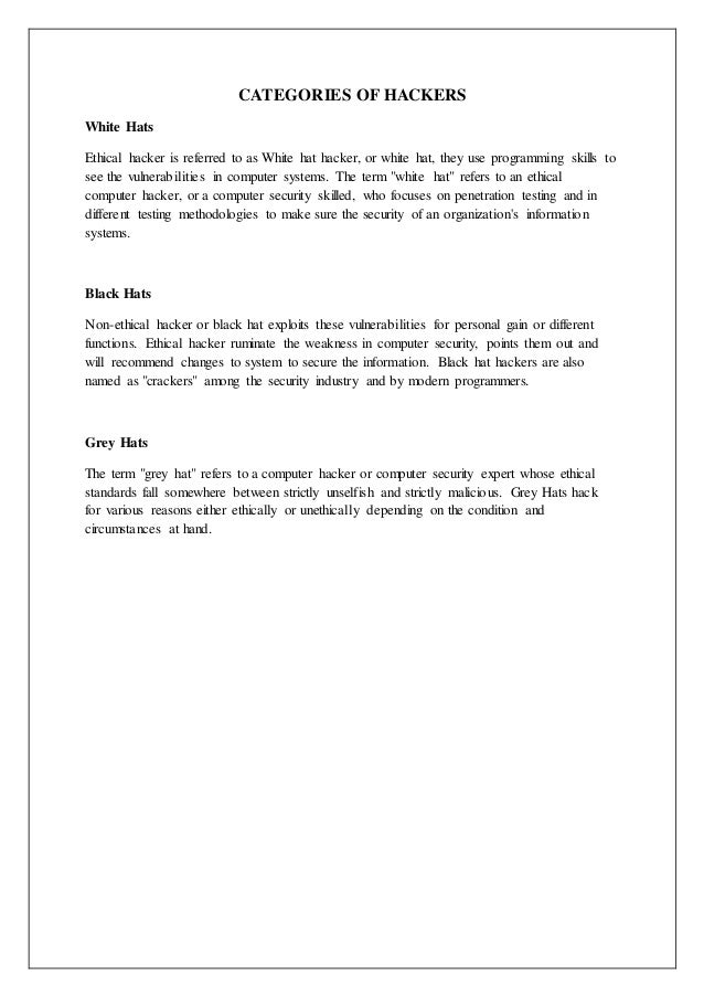 Term paper on ethical hacking