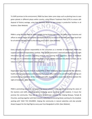 Term paper on pran | DOCX